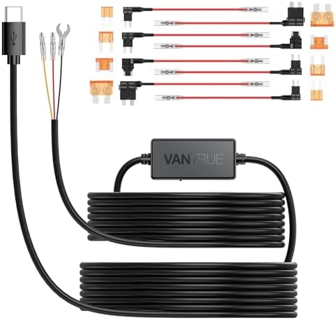 Vantrue 11.5ft USB-C Hardwire Kit, Compatible with All Vantrue Dashcams