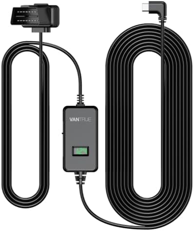 VANTRUE 13.12ft Type-C OBD Hardwire Kit with LED Screen for All DashCams