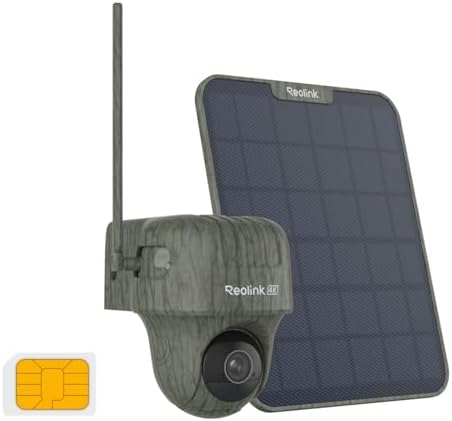 REOLINK 4K 4G LTE Cellular Trail Cameras, Solar Camera Outdoor Wireless