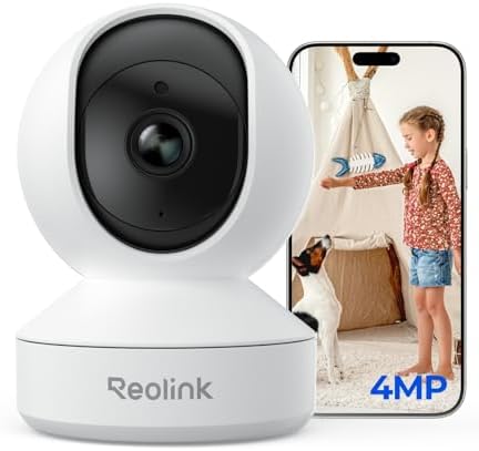 REOLINK 4MP 2K Indoor Camera E1, Plug-in WiFi 6 Security Camera