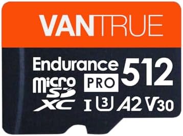 Vantrue 512GB microSDXC UHS-I U3 4K Memory Card with Adapter for Dash Cams