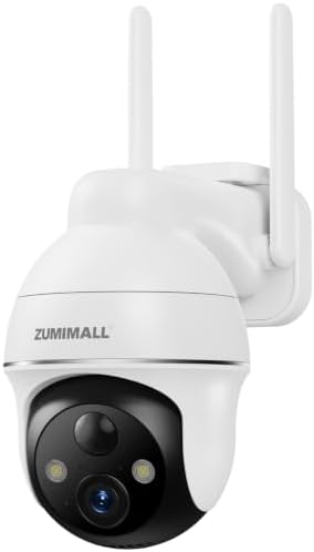 ZUMIMALL 2K Security Cameras Wireless Outdoor, Battery Powered Cameras for Home Security with 360° View, Color Night Vision, 2-Way Talk, AI Motion Alert, Siren, CloudEdge App Supported